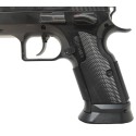 Short Aluminium Grips Diamond Cut for KMR W-02 Umbra, Black - KMR Precision Arms