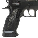 Short Aluminium Grips Diamond Cut for KMR W-02 Umbra, Black - KMR Precision Arms