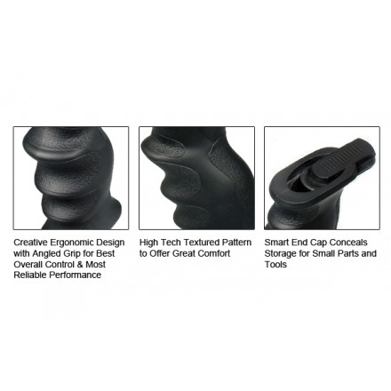 Ambidextrous Combat Foregrip, Contour-Black simmetrico - UTG
