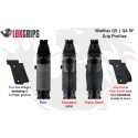 Guancette GRIDLOK Ottone Cerakote Black, Walter Q5/Q4/PDP Compact SF - Lok Grips