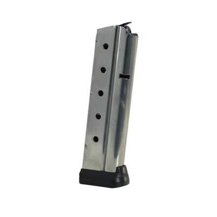 Magazine with Base Pad 1911 Government, Commander 9mm Luger 10-Round Stainless Steel - Colt