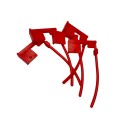 Plastic Safety Flags, Shotgun, Rifle, Pistol, (Set 5 pcs. Red) - Stil Crin