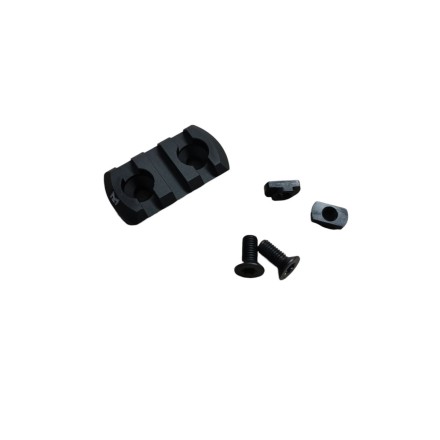 Rail M-LOK 3 Slot, Alluminio, Nero - KMR