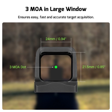 Dot Osight, Reticle Color Green, 3 MOA - Olight