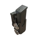 Magazine pouch with 2 inserts, 2 magnets and rotation clip for double row mag