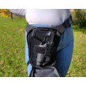 Concealed gun bag drop leg carry, black - Falco Holsters