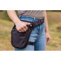 Concealed gun bag drop leg carry, black - Falco Holsters