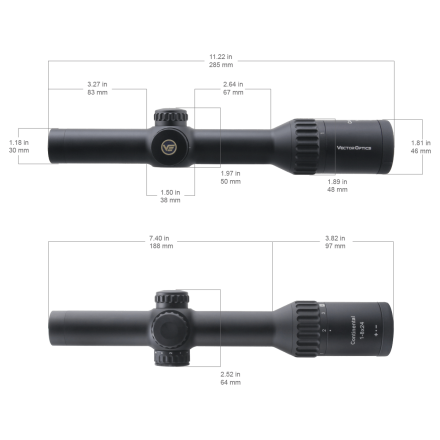 Ottica Continental 1-8x24 ED SFP illuminato,...