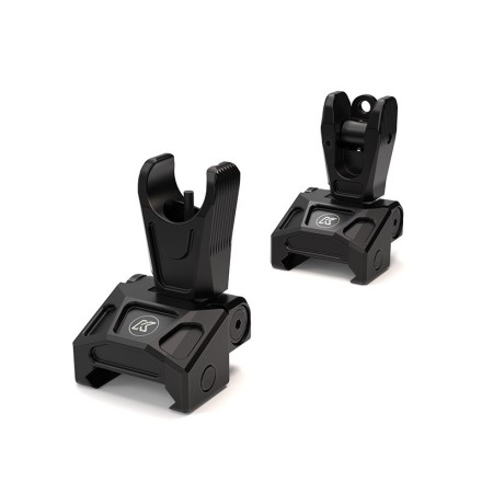 Folding Precision Front and Rear Sight for AR15, Picatinny Attachment, Polymer - KMR
