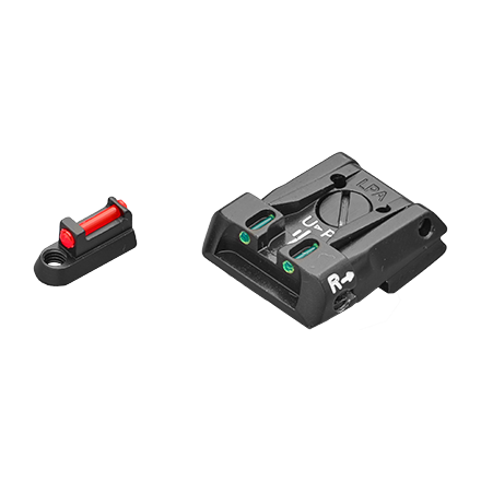 Adjustable rear sight with green fibers and front sight with red fiber kit for CZ P07/P09 (NO KADET)/CZ75P07 - LPA
