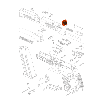 Slide plug for CZ P10 - CZ