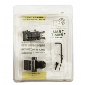 Folding Adjustable Sight Set MAS7COM for AR15 / M4, for Picatinny Rail - LPA 2
