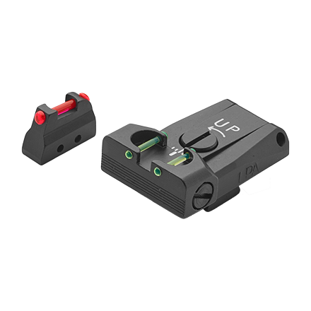 Kit adjustable rear sight with green fiber and front sight with red fiber for Beretta 92/96/98/M9A1 - LPA