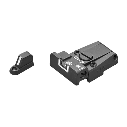 Kit adjustable rear sight and front sight with "white outline" for CZ 75 SP01/75B/85 (NO Shadow) - LPA