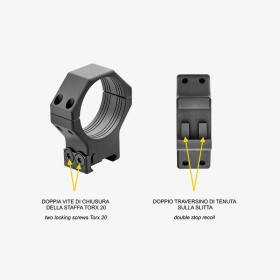 Coppia di Anelli Fissi 1" LEGGERI per Guide Picatinny -... 2