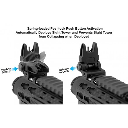 UTG ACCU-SYNC® Spring-loaded AR15 Flip-up Front Sight