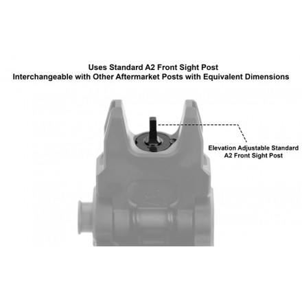 UTG ACCU-SYNC® Spring-loaded AR15 Flip-up Front Sight
