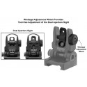 UTG ACCU-SYNC® Spring-loaded AR15 Flip-up Rear Sight