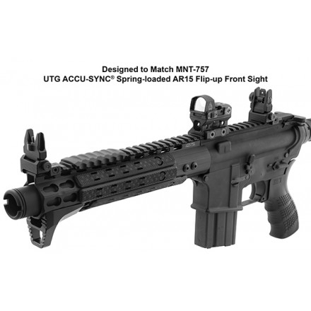UTG ACCU-SYNC® Mira posteriore flip-up a molla AR15