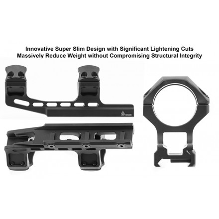 Attacco ACCU-SYNC™ 30mm HIGH Pro. 50mm Offset Picatinny Rings - UTG