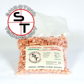 Copper bullets 9mm RN 124 grs, .356, 500pc - Shooting...
