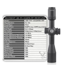 Cannocchiale 3-12x42 HD SF IR ED AO 30 mm - DiscoveryOpt 2