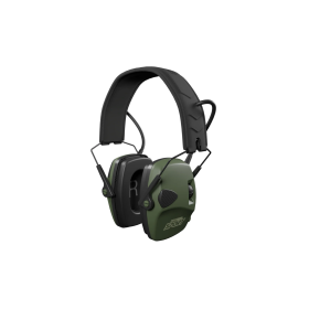 Foldable electronic headphones, green - ISOtunes
