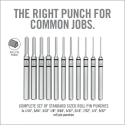 Accu-Punch® 11-Piece Roll Pin Punch Set - Real Avid