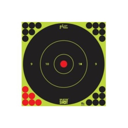 12 splatter centres 6" bullseye green adhesive