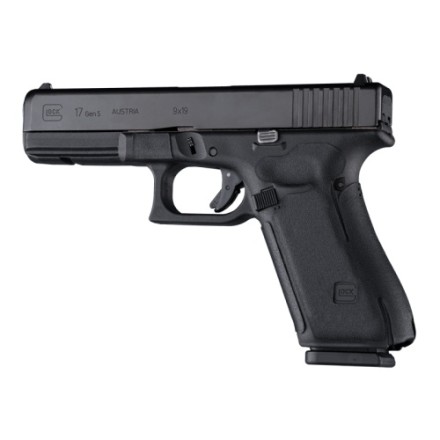 Rubber adhesive grip for Glock 17/ 34MOS/ 45/ 19X Gen 5, Grain Texture - Hogue