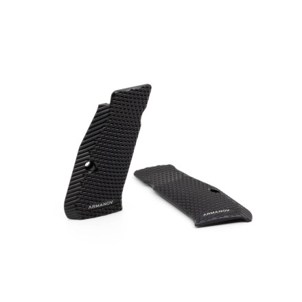 Aluminium SpidErgo Gen2 grips for CZ Shadow 2 Compact long, medium thickness, black - Armanov