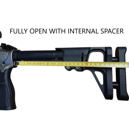Fully Adjustable AR15 Stock "Kick", black -...