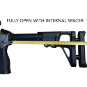 Calcio per AR15 "Kick" Fully Adjustable, nero - X-Ray Parts
