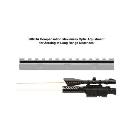 Picatinny riser mount super slim 20 MOA elevated - UTG Leapers