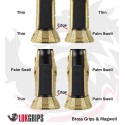 CZ Shadow 2 Magwell GridLOK Brass, Texture Aggressive, for Grips with Thin Profile - Lok Grips