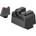 Set mirino e tacca di mira regolabile in altezza con fibre ottiche Co-Witness per Glock OR - LPA