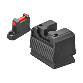 Co-Witness fibre front sight and height-adjustable rear...