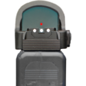 Co-Witness front sight and height-adjustable rear sight with white dots set for Glock OR - LPA