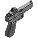 Co-Witness front sight and height-adjustable rear sight with white dots set for Glock OR - LPA