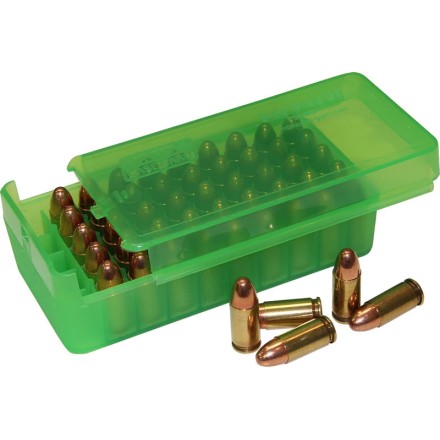Side-Slide Pistol ammo box, 50 round, for Cal....