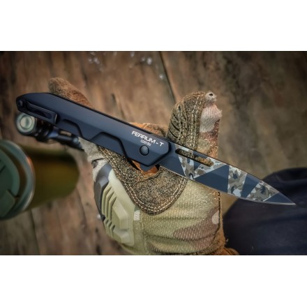 Folding knife Ferrum T Black Warfare - Extrema...