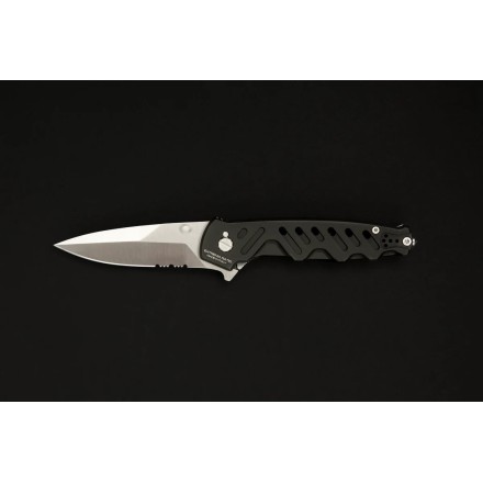 Folding knife Caimano Nero N.A. Satin, black -...