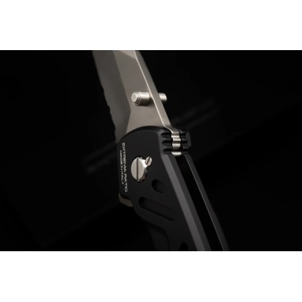 Folding knife Caimano Nero N.A. Satin, black -...