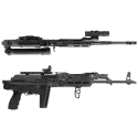 Calcio pieghevole per AK47 per receiver standard con codolo dritto - UTG PRO