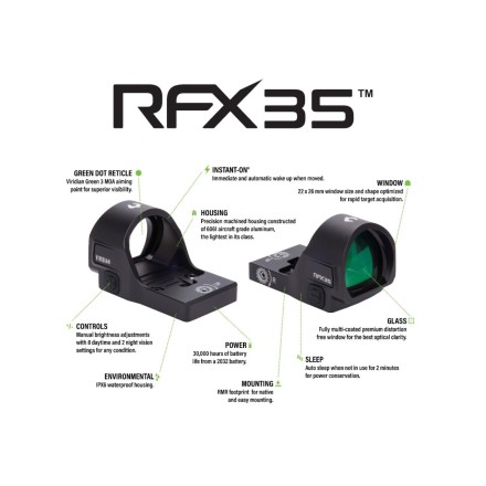 Green dot RFX35, 1x22, 3 MOA - Viridian