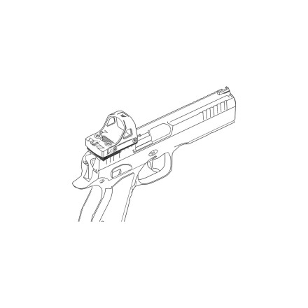 Universal red dot adapter for dovetail for CZ...