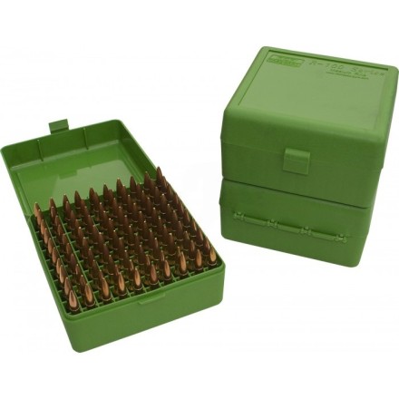 Scatola porta 100 colpi Cal. .243/.308, verde -...