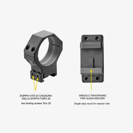 Light Weaver Rings Set for Rifle Scope 30 mm -...