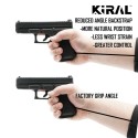 Reduced angle and shock-absorber backstrap for Glock 17/19 Gen 4/5 - Lok Grips