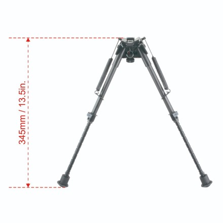 Carbon Fiber 9"-13.5" Swivel Spring Bipod -...